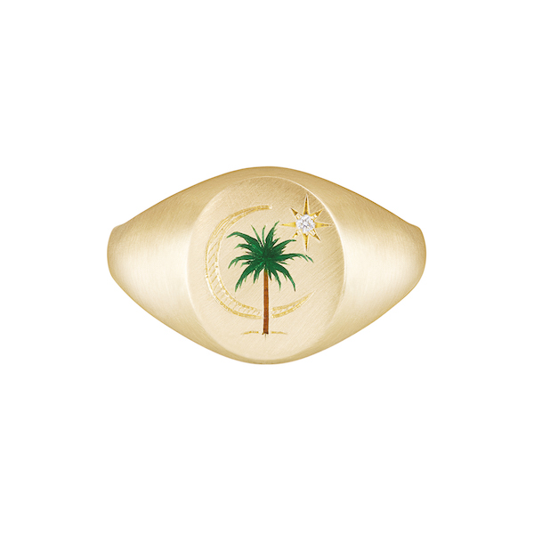 Cece Jewelry palm signet ring