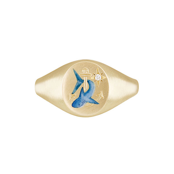 Cece shark signet ring