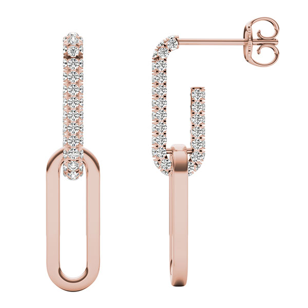 Charles & Colvard Chain Link earrings