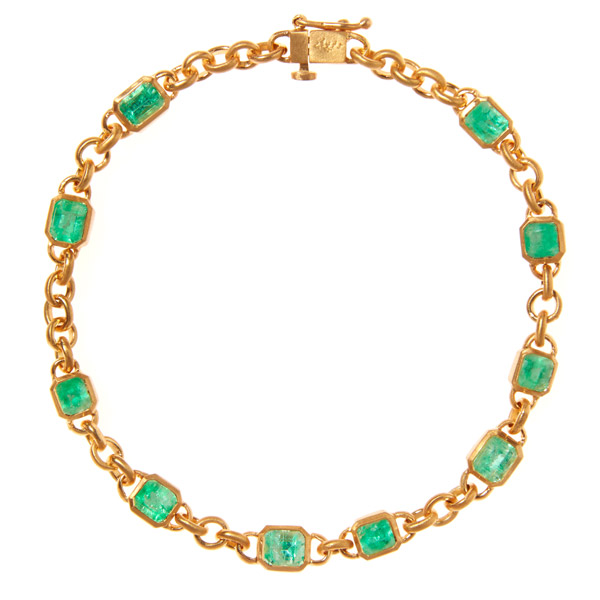 Darius mint emerald fairy chain bracelet