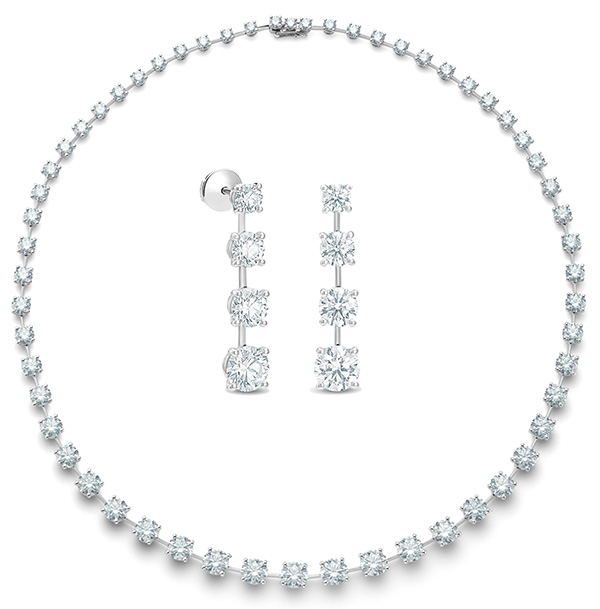 De Beers Drops of Light Earrings and Necklace
