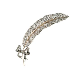 Edwardian feather brooch