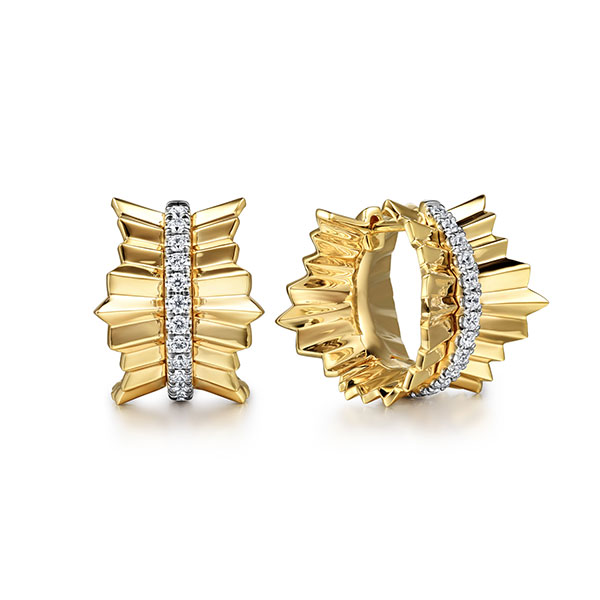 Gabriel diamond-cut gold earrings Gabriel diamond-cut gold earrings