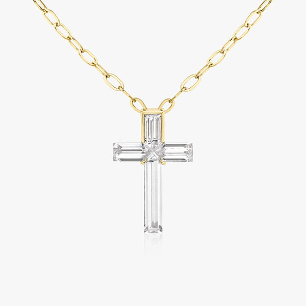 Vrai diamond cross necklace