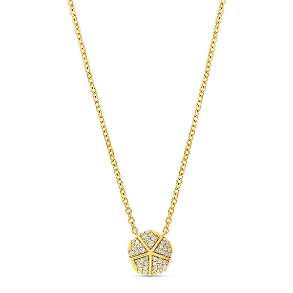 Almasika diamond and gold pendant