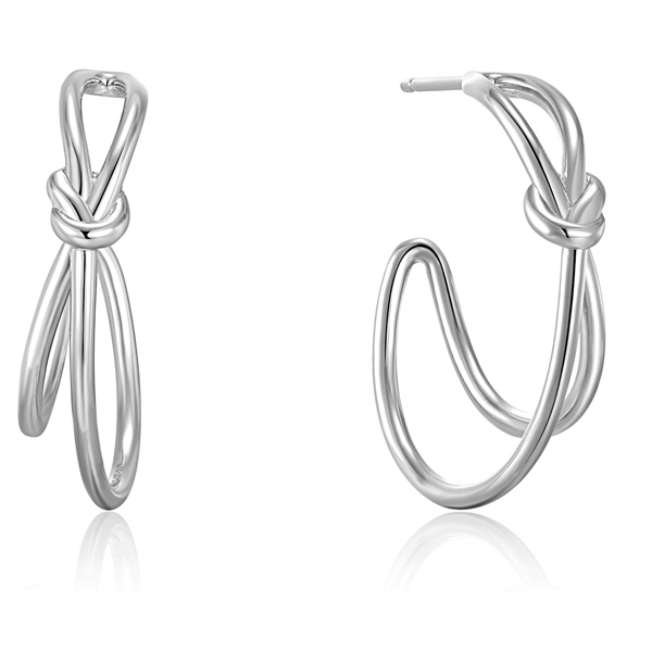 Ania Haie silver knot hoops