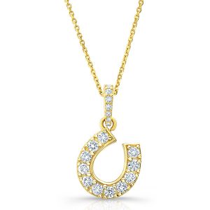 Anye Designs diamond horseshoe pendant