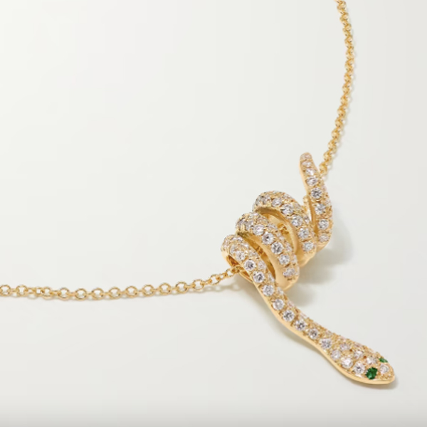 Ileana Makri curled snake necklace