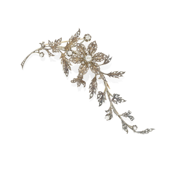 Late 19th century floral brooch