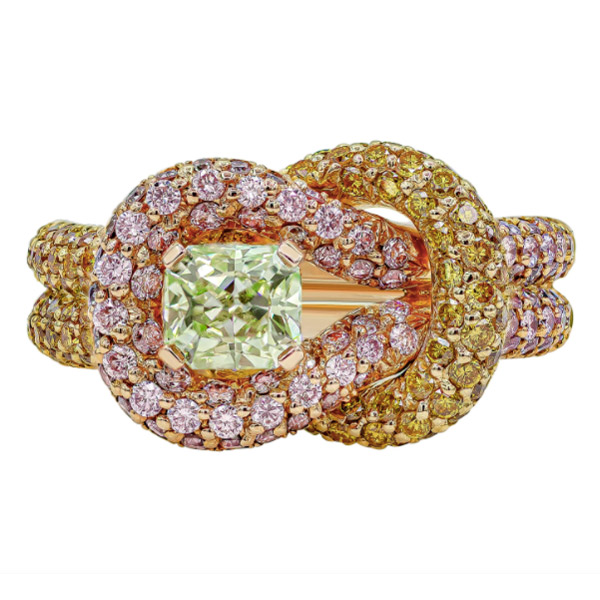 Roman Malakov green diamond ring