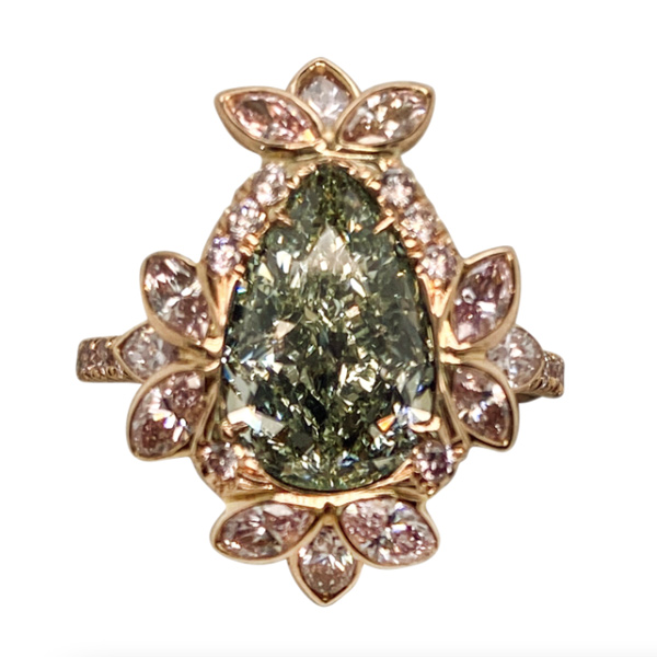 Sotheby's green diamond ring