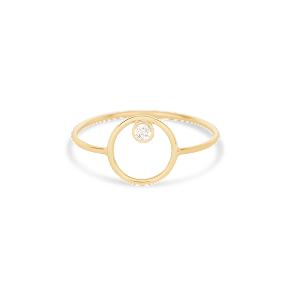 Stone and Strand open circle ring