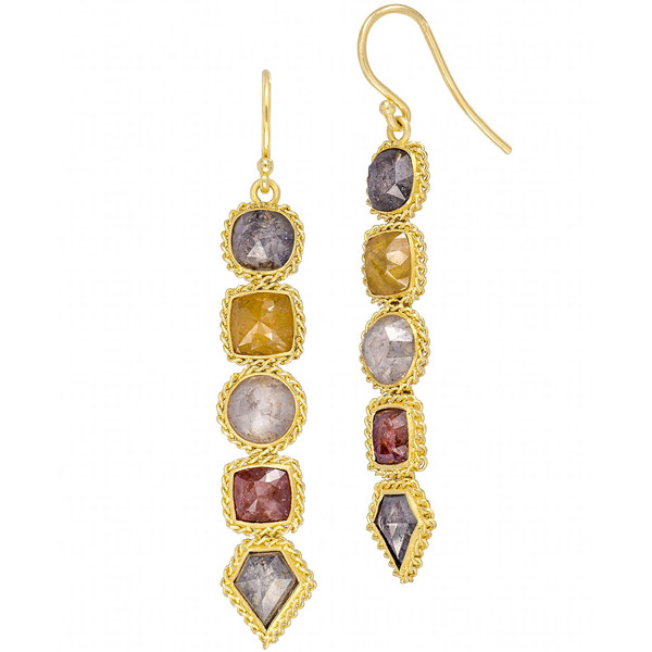 Amali rose cut diamond earrings