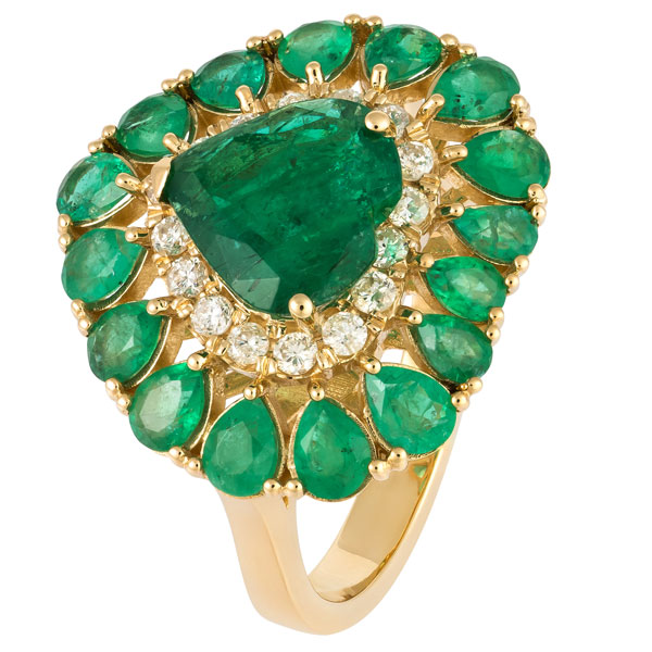 Ariha Jewels emerald heart ring