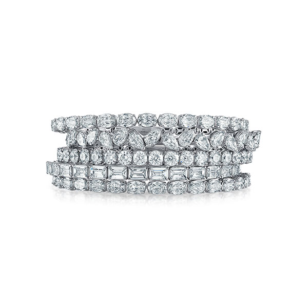 Christoper Designs lab grown diamond bracelet stack