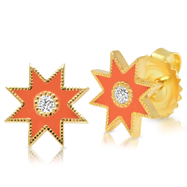 Colette enamel star earrings