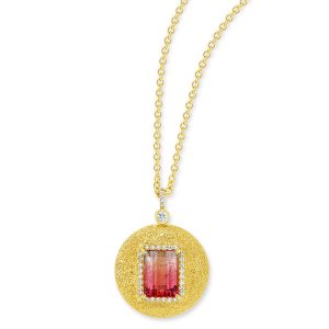 Future Fortune Mother Earth pink tourmaline pendant