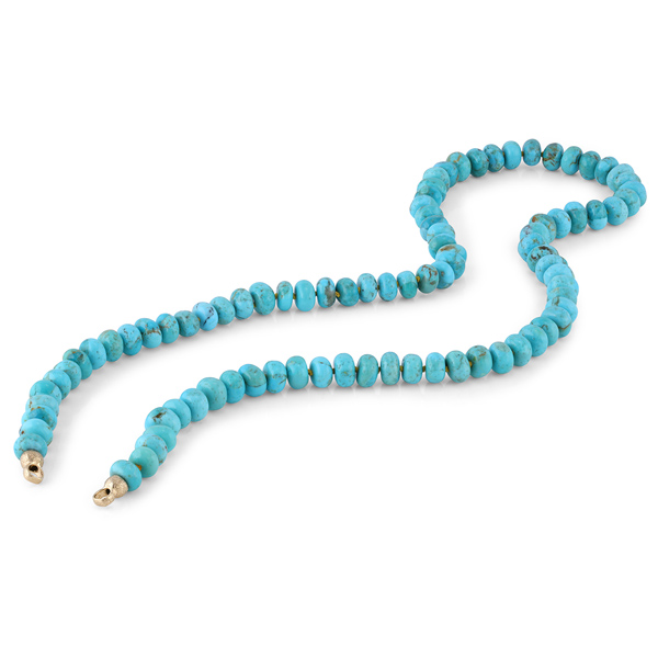 Imperfect Grace turquoise bead necklace