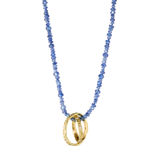 Jane Bartel blue sapphire bead necklace