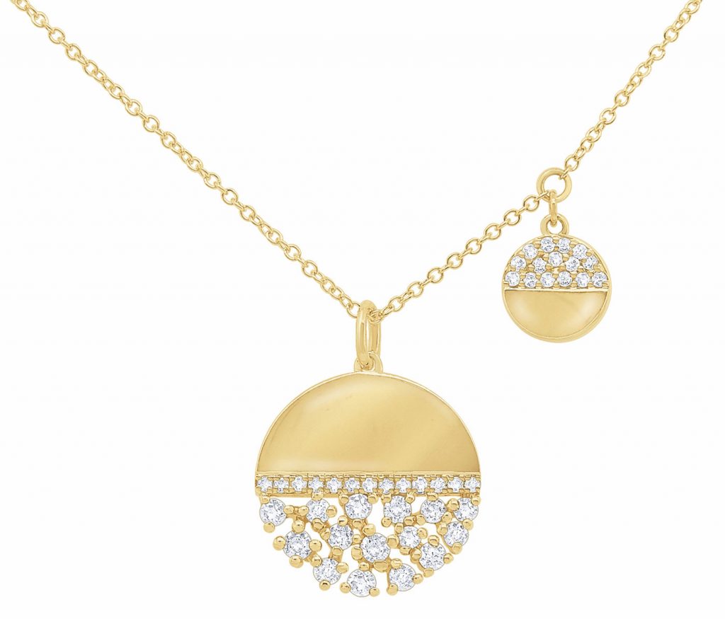 KC Designs double circle gold diamond necklace