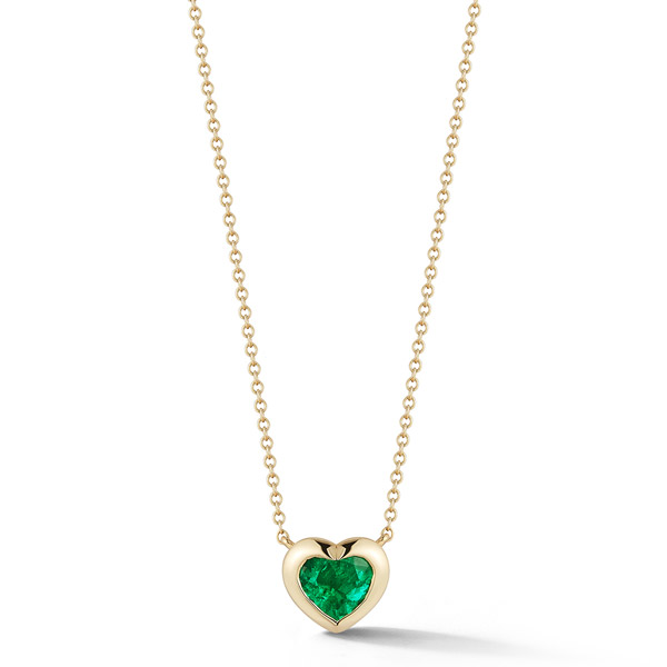 Katherine Jetter emerald heart pendant