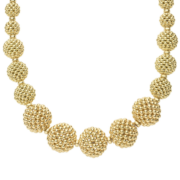Lagos gold Caviar bead necklace