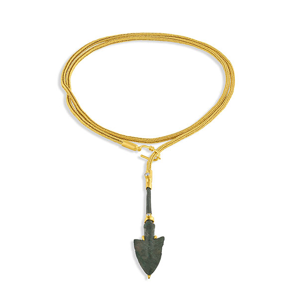 Loren Nicole Persian Spear gold necklace