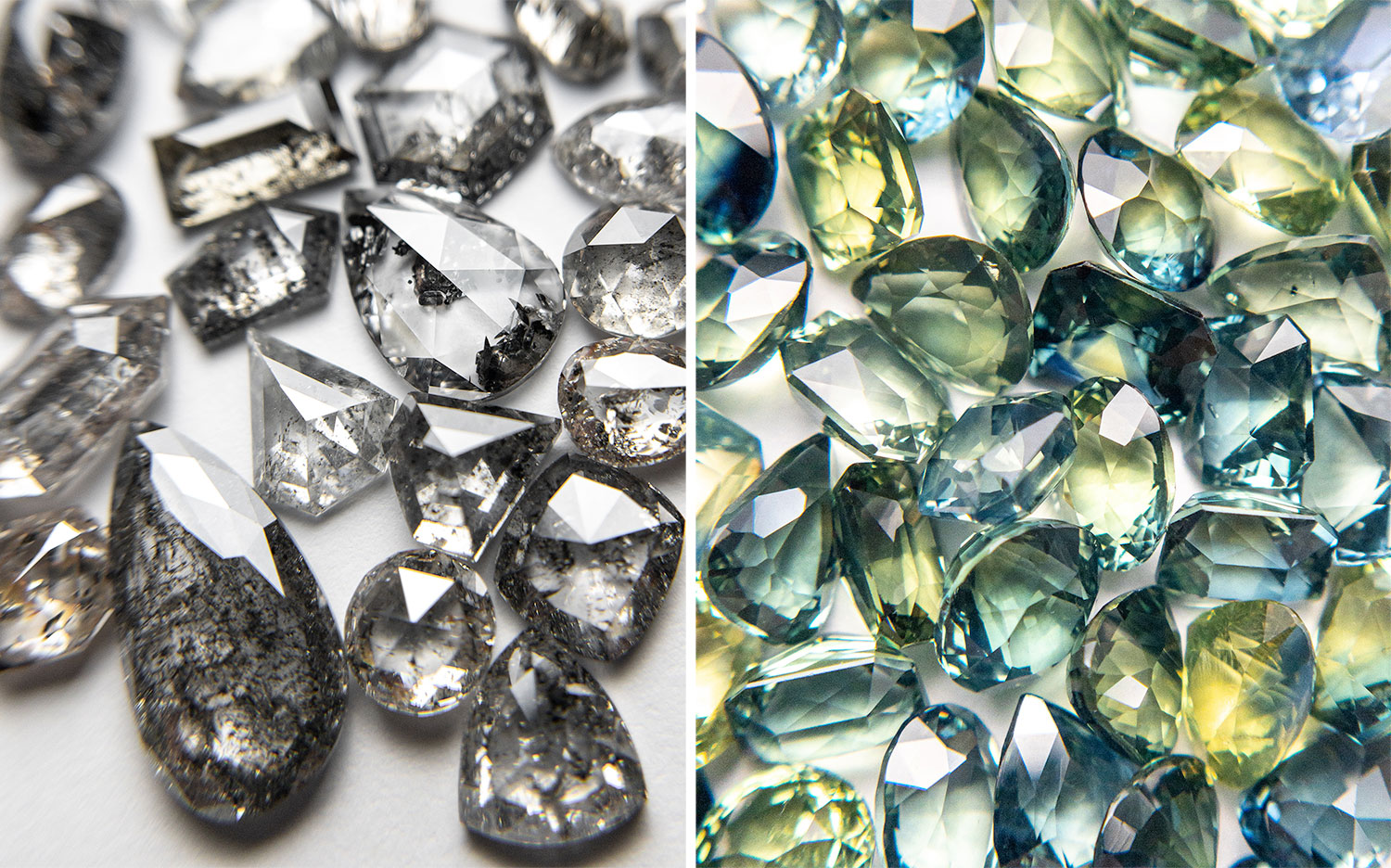 Misfit gray diamonds montana sapphires