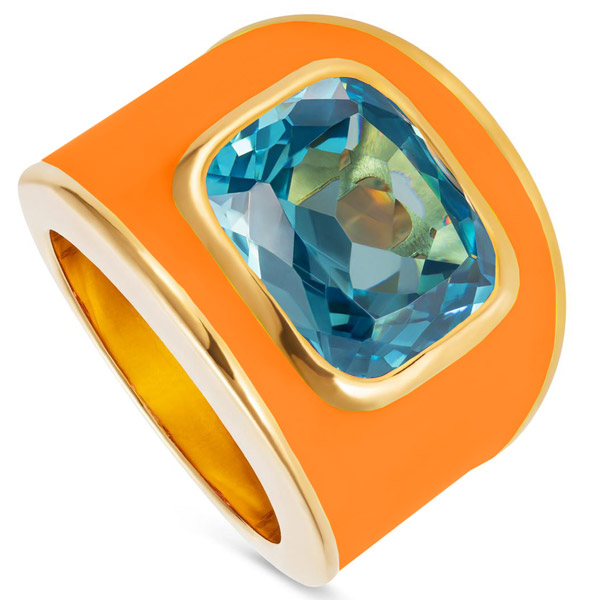 NeverNot orange enamel ring