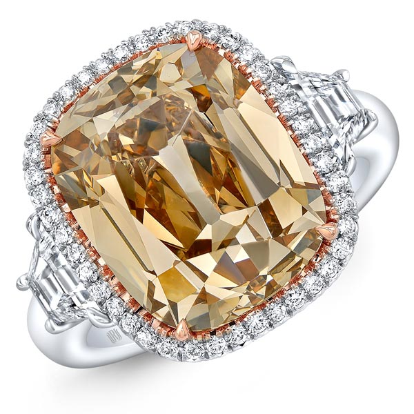 8.01ct Fancy Dark Brown Yellow Pear Shaped Diamond Engagement Ring – Mark  Broumand