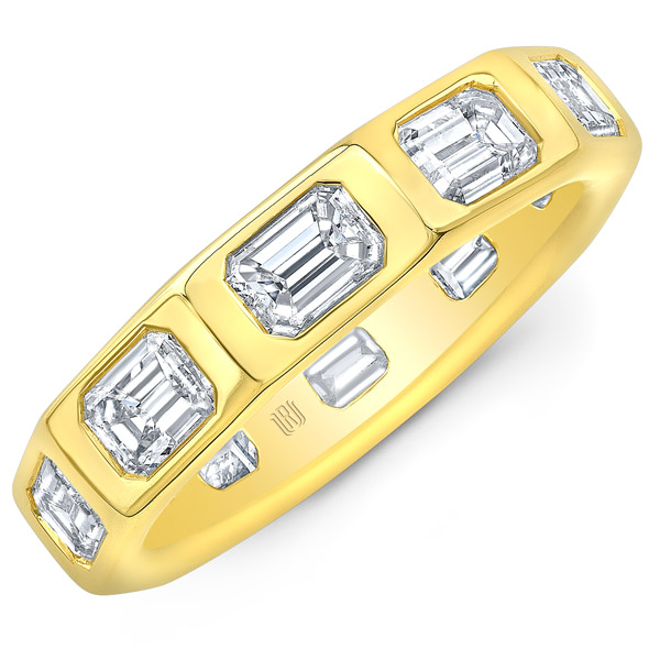 Rahaminov emerald cut band