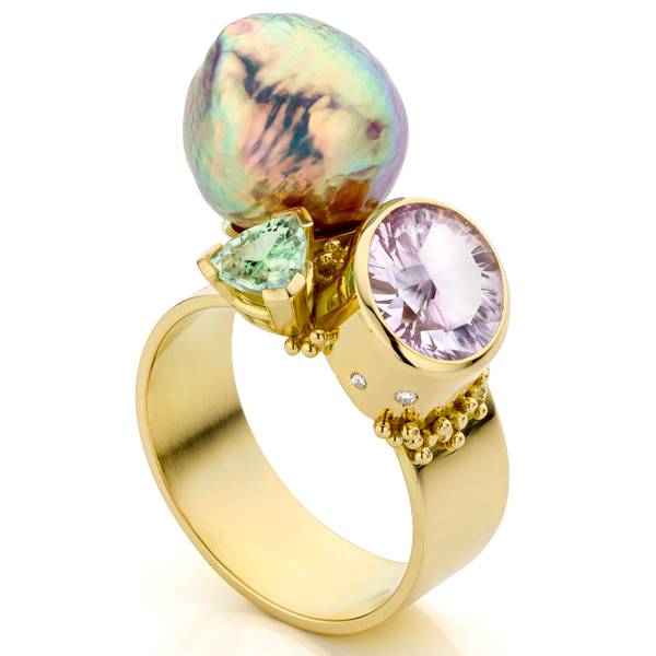 Sarah Kobak unicorn pearl ring