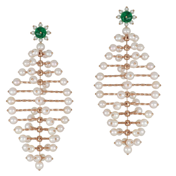 Tariq Riaz pearl DNA earrings