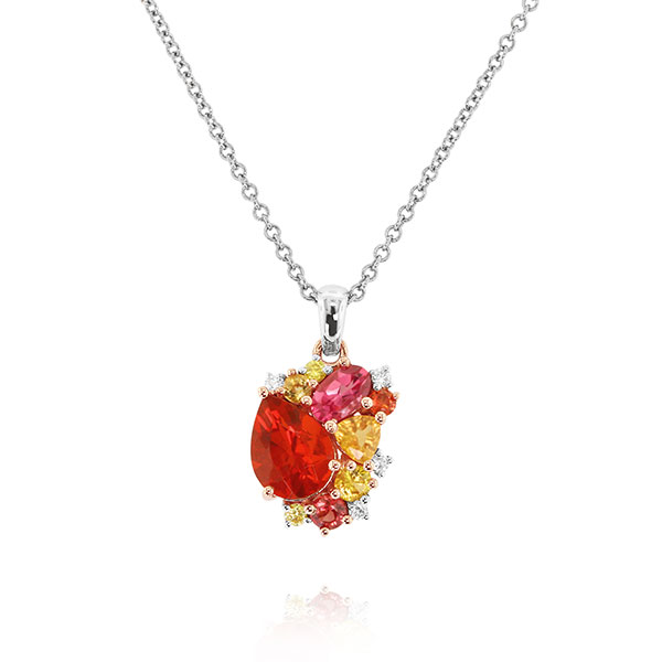 Yael Designs Tesserae fire opal pendant