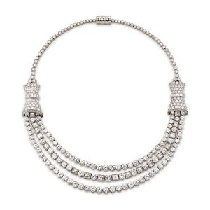 Lacloche diamond and platinum necklace