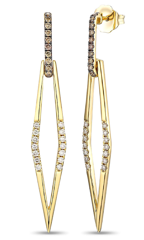 Le Vian stiletto earrings with chocolate diamonds