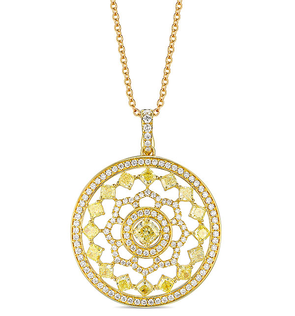 Le Vian sunny diamond medallion necklace