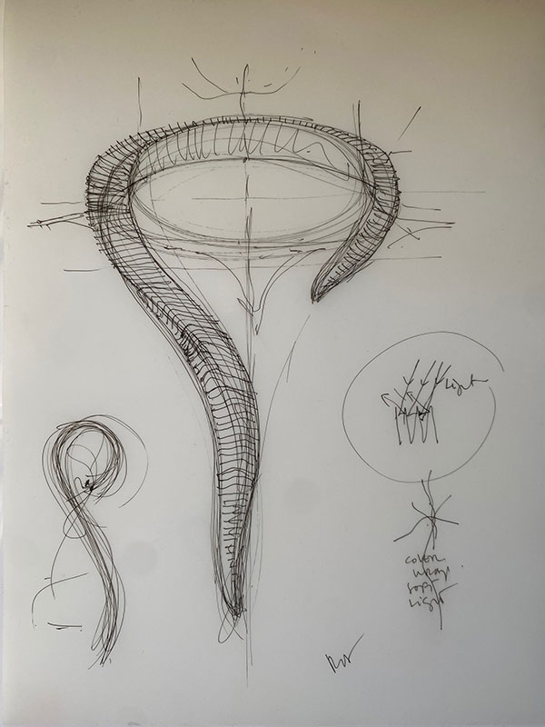 Ramona Albert Wrap necklace sketch