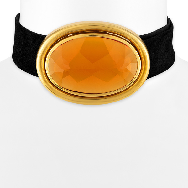 Dale Novick citrine and suede choker