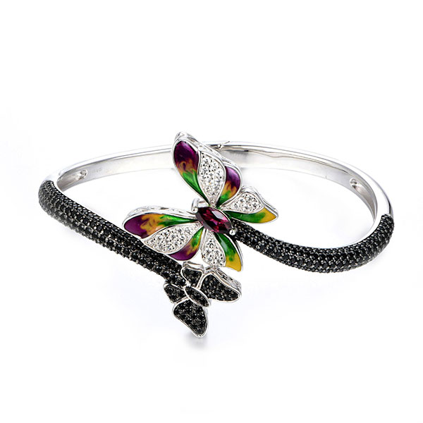 Dallas Prince Designs Moonlight Butterfly Enamel Bangle