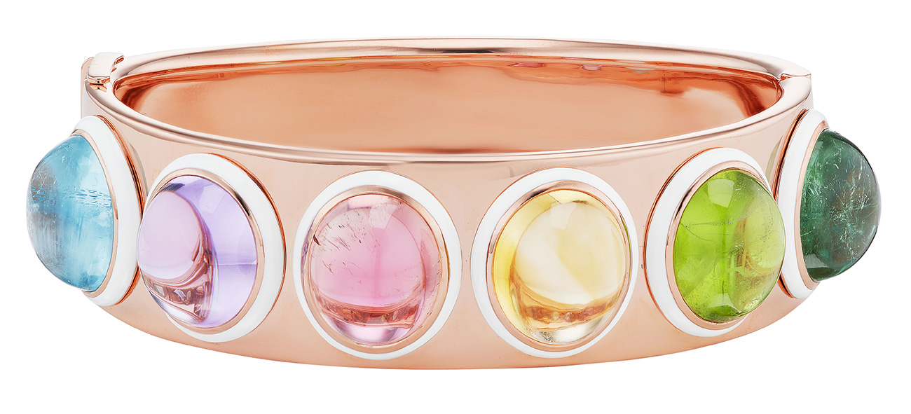 Emily P Wheeler Colorstory II cabochon rose gold cuff