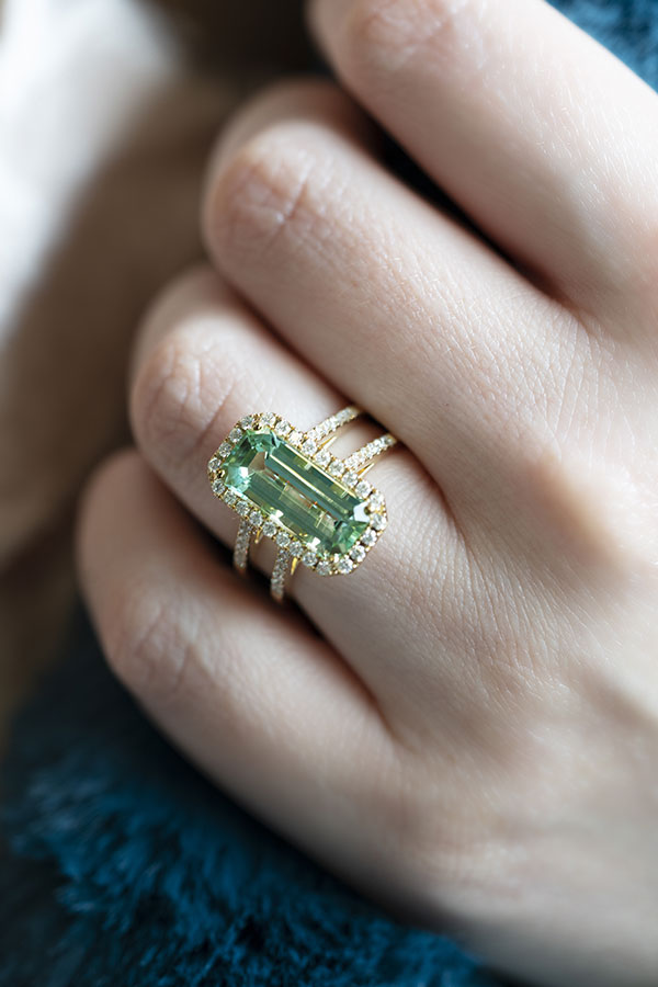 Kimberly Collins mint tourmaline ring