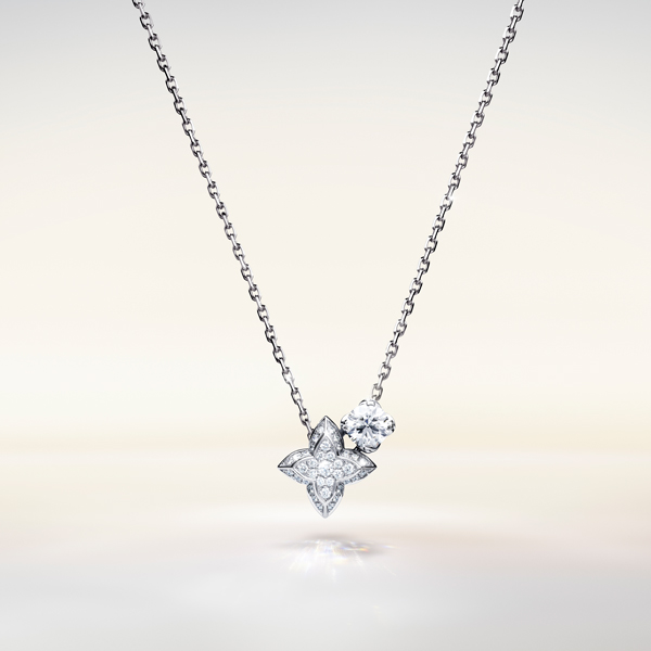 diamond louis vuitton necklace flower