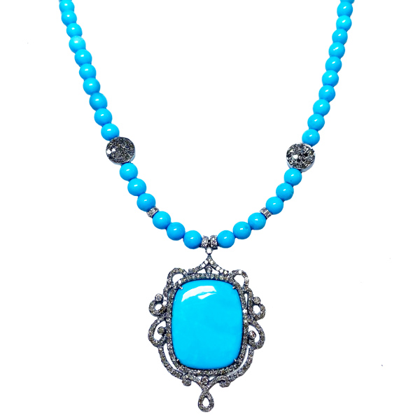 Melinda Lawton Sleeping Beauty turquoise necklace