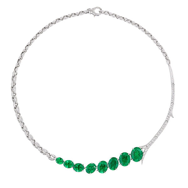 Stephen Webster Muzo emerald thorn statement necklace