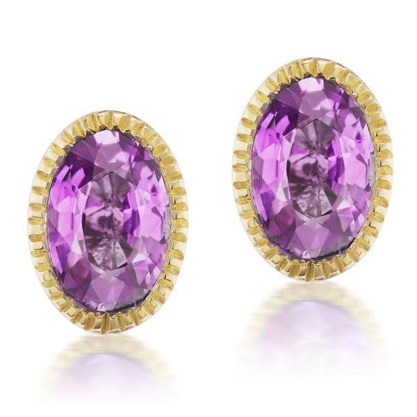 Ark violet Lakshmi stud earrings