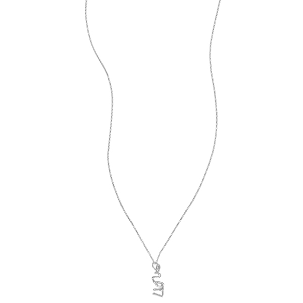 Bar Jewellery silver Script necklace
