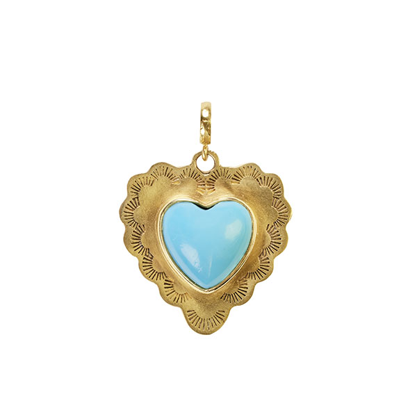 Christina Alexiou turquoise heart pendant