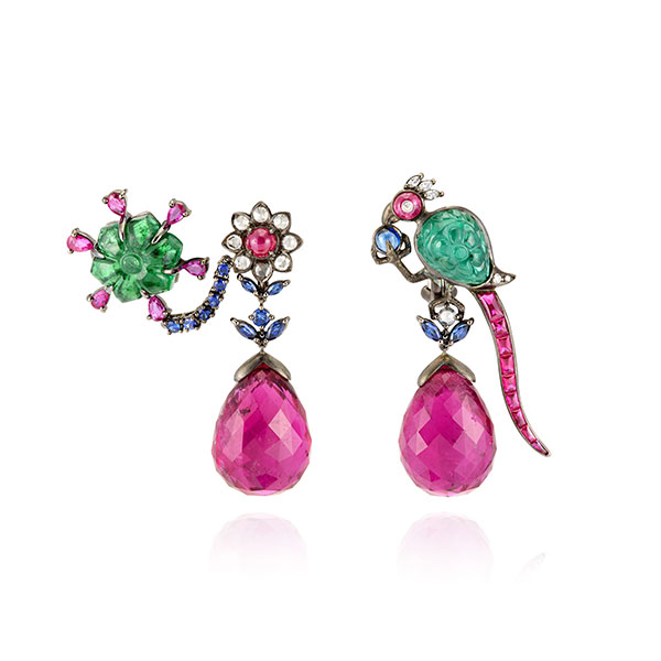 Lydia Courteille Indian Song rubellite earrings