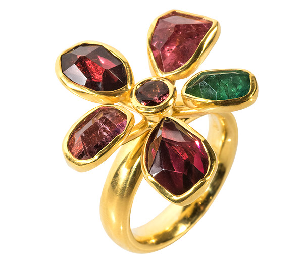 Margoni tourmaline gold ring